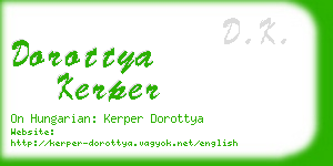 dorottya kerper business card